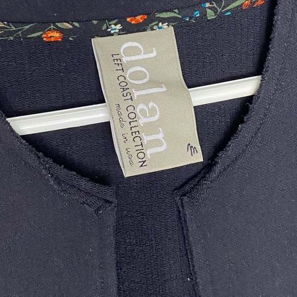 SALE Anthropology Dolan Left Coast Open Front Peplum Blazer Size M Knit Black - Picture 5 of 10